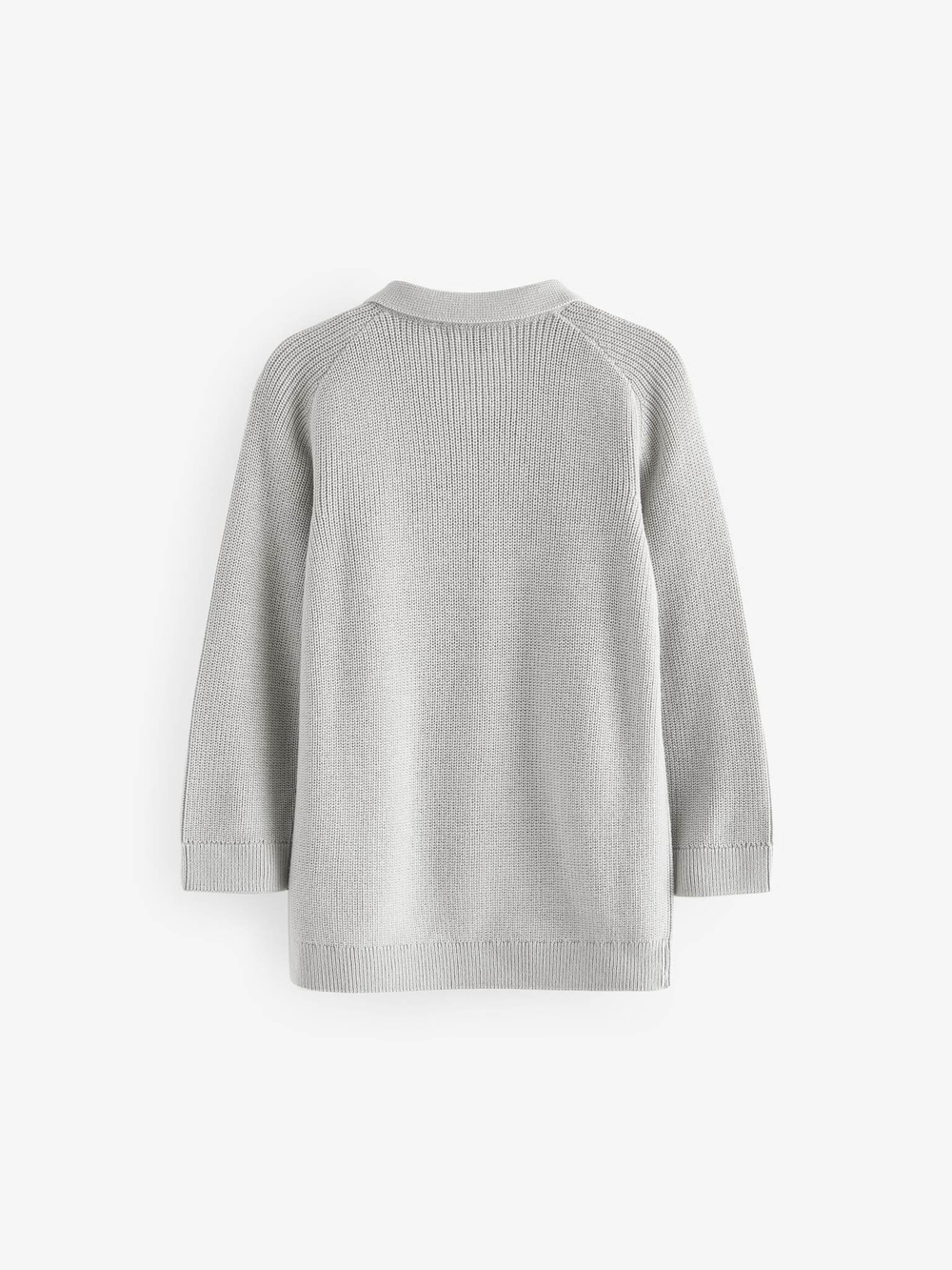 Джемпер с воротником на молнии для мальчика Next K82-656, Светло-серый