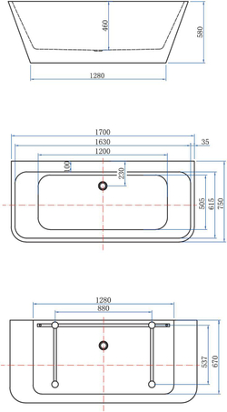 Акриловая ванна Aquanet Family Perfect 170x75 13775 Matt Finish