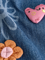 Джинсы с вышивкой для девочки Next E12-750, Синий