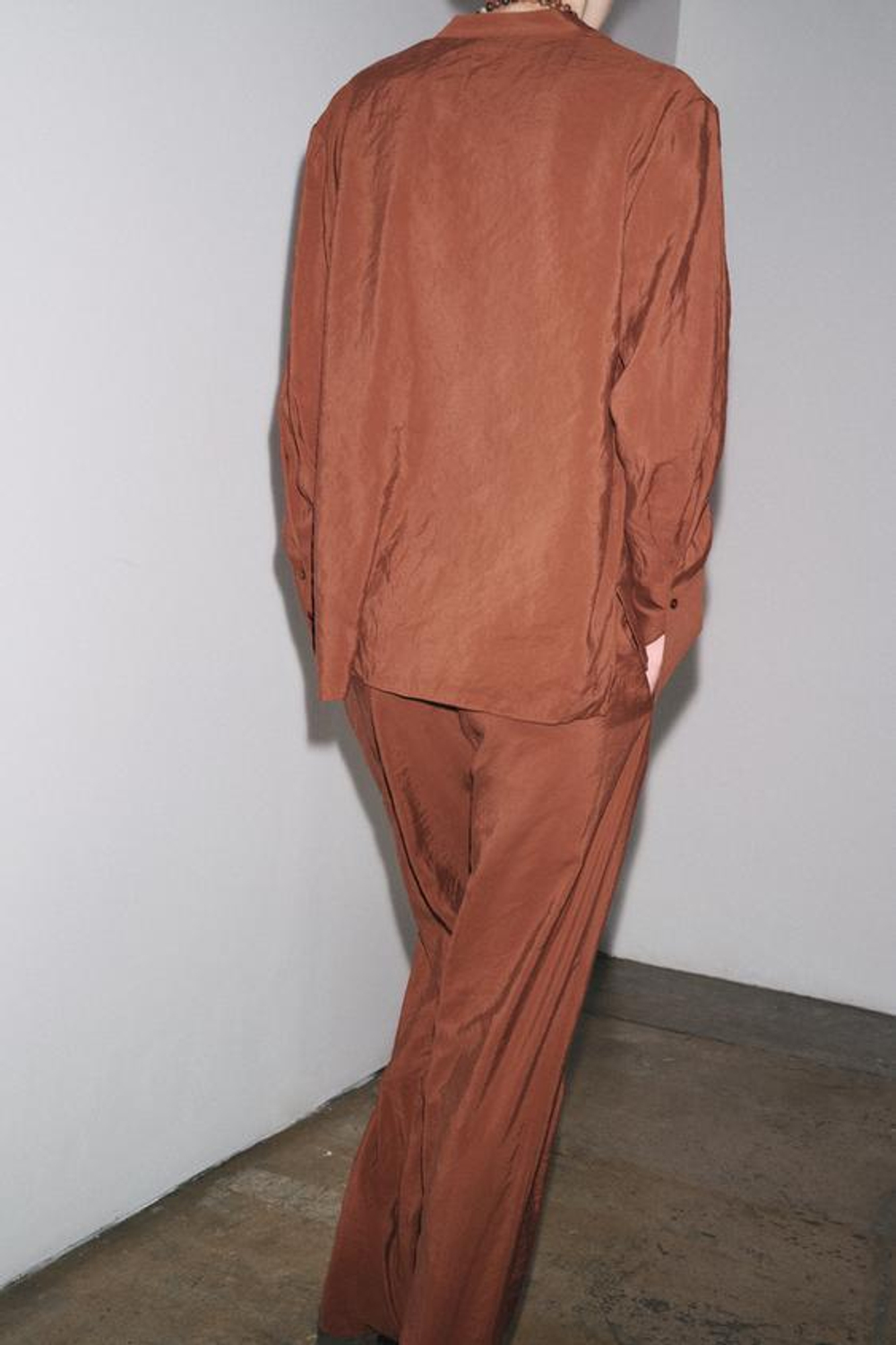 ZARA БРЮКИ ИЗ ЛЕГКОЙ ТКАНИ — ZW COLLECTION, КАРАМЕЛЬНЫЙ