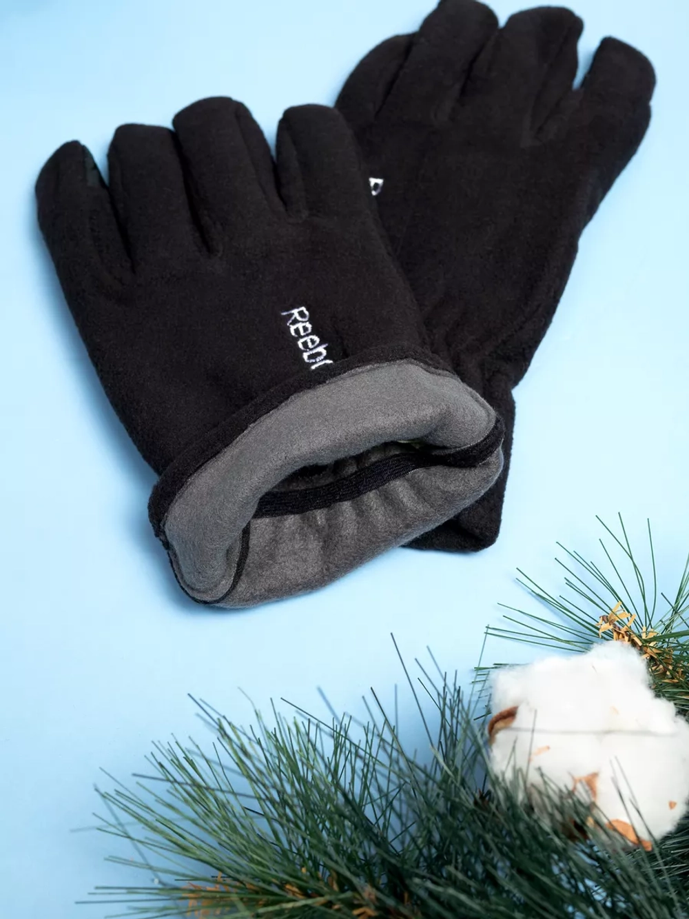 перчатки флисовые утепленные Reebok зимние