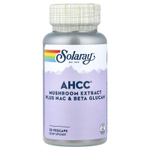 Solaray, экстракт грибов AHCC® с NAC и бета-глюканом, 30 растительных капсул