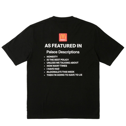 Palace McDonald's Descritption Black T-Shirt