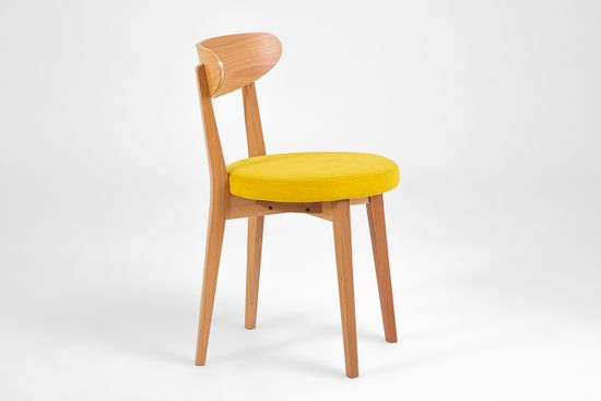 Стул Дакар (бук/б/т светлый бук/ткань Prima yellow)