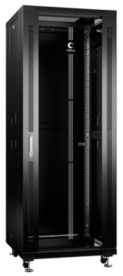 Шкаф напольный 19", 37U Cabeus SH-05C-37U60/60-BK