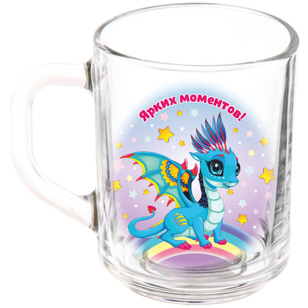 Кружка стеклянная 200мл «Фееричная Лесси»