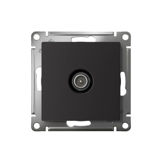 Розетка телевизионная проходная TV AtlasDesign 4дБ механизм карбон SE ATN001092