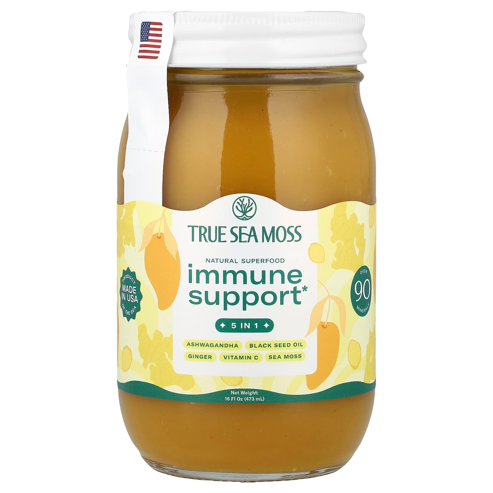True Sea Moss, Гель с морским мохом 5 в 1, манго, 453 г (16 жидк. унц.)