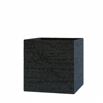 Кашпо CUBE EROSIA BLACK 40x40x40