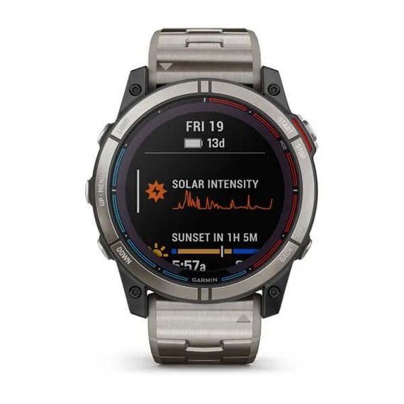 Garmin QUATIX 7X Sapphire Solar титановый с серебристым титановым браслетом