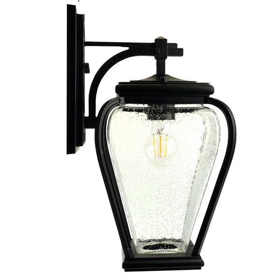 Светильник садово-парковый Feron PL741 на стену вниз 60W E27 230V, черный 51274