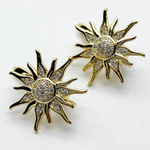 Ювелирные швензы с позолотой, размер 18*17 мм, цена за пару