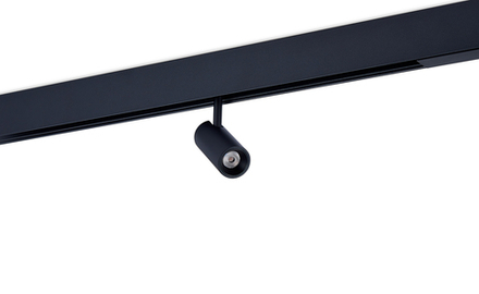 Светодиодный светильник Alpha для SPACE Track system 5Вт, D35xL80 мм, 342Лм, 36°, 3000К, диммируемый 0-10В, Ra >90, черный
