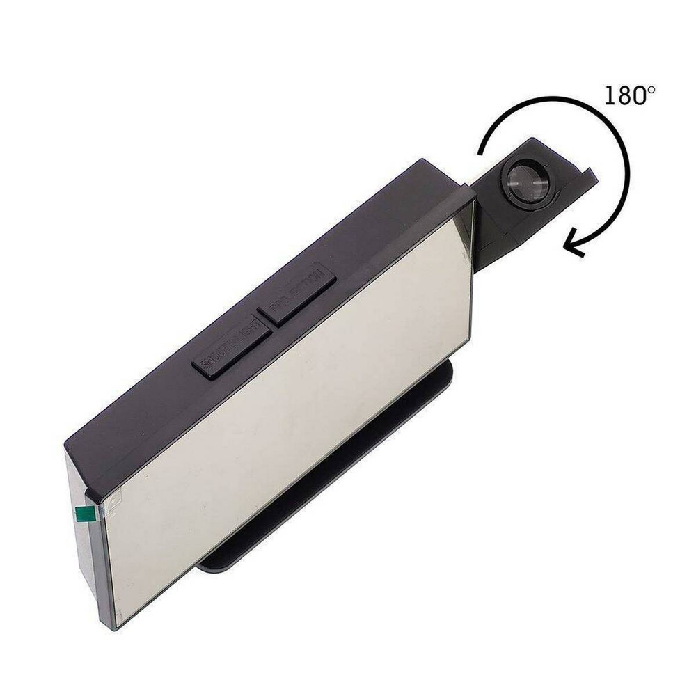 Часы зеркальные с проекцией VST-896 черный корпус