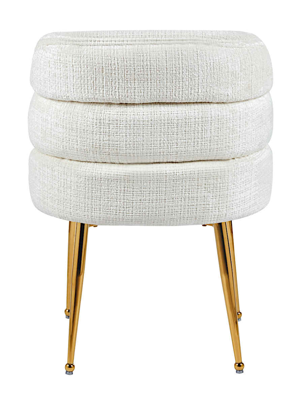Стул LA ALTA VIENNA белый велюр, каркас золото