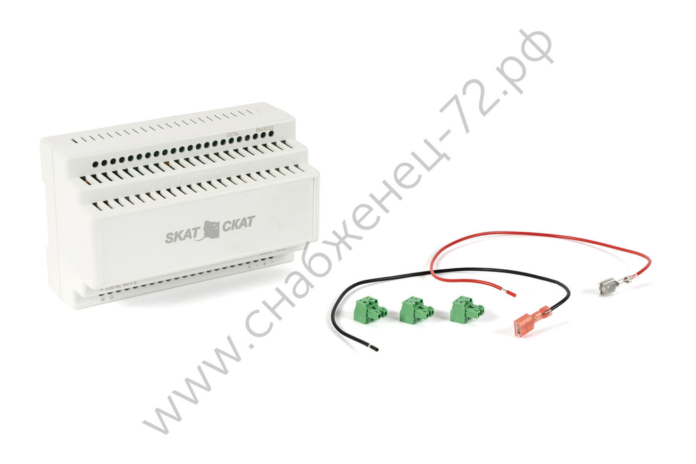 SKAT-12-8.0 DIN (СКАТ ИБП-12/8-DIN) источник питания 12В 8А пластиковый корпус под DIN рейку 35 мм
