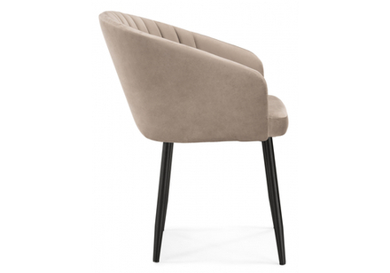 Стул на металлокаркасе Woodville Корсо бежевое, черное, ножки черные