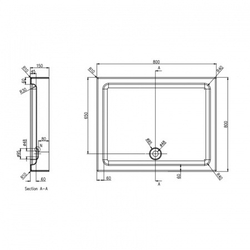 Поддон акриловый Azario TORONTO 80x80x150 P18 R/L
