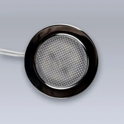 Светильник мебельный встраиваемый светодиодный "Eleganz 4W 220V", цвет хром, корпус Металл, круглый, 4500К, IP 40