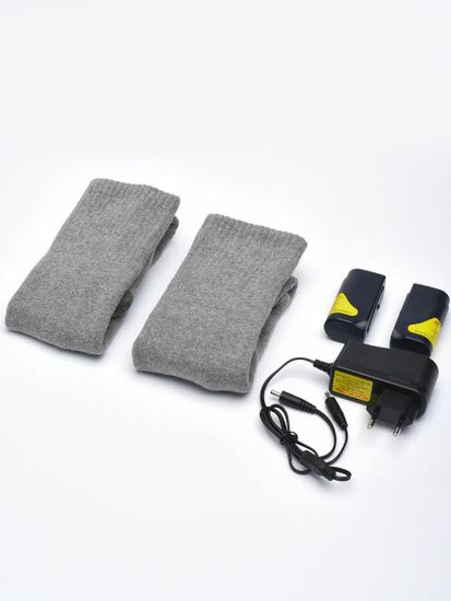 Носки с подогревом RedLaika RL-N-02 (Akk) с аккумуляторами, серые до 4 часов (2600 mAh)