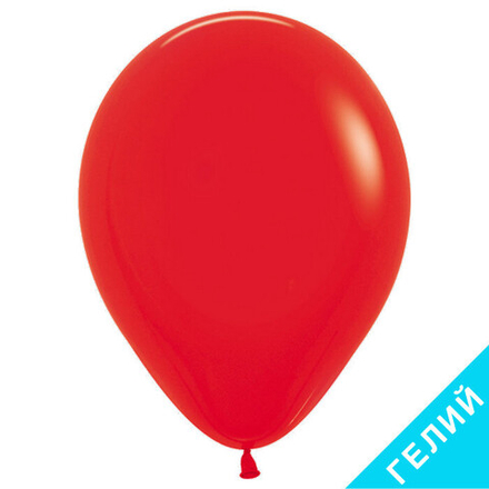 Воздушный шар, цвет 015 - красный, пастель, с гелием