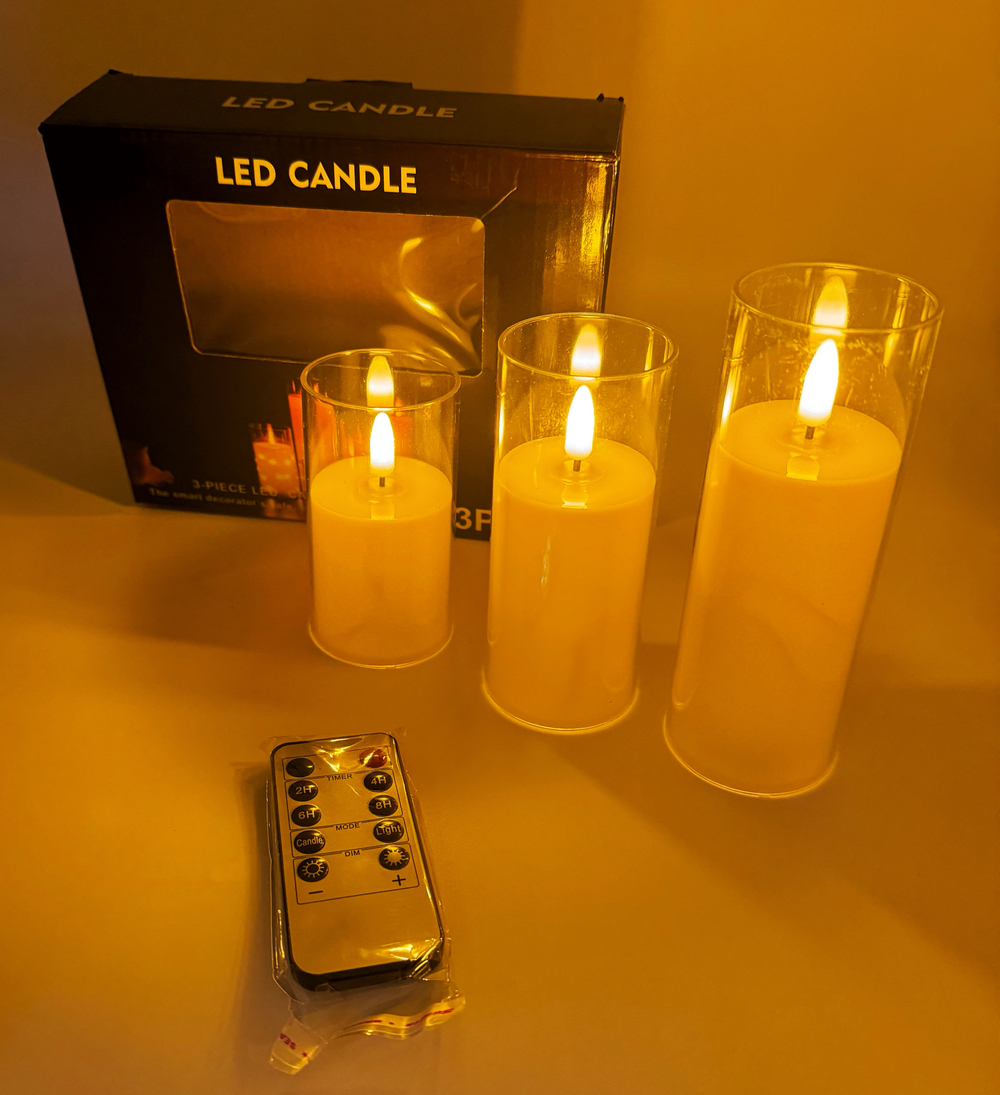 Набор светодиодных свечей на пульте управления оптом