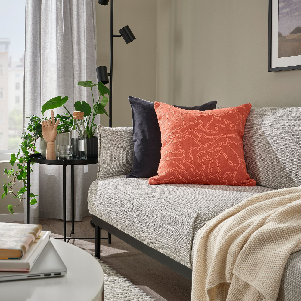 Чехол на подушку IKEA GULDFLY (ГОЛЬДФЛАЙ), Оранжевый, 50x50 см