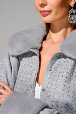 Кардиган с меховой отделкой "Стелла"