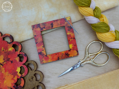 Магнитная рамочка-окошко "Кленовый хоровод"