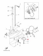 Анод цинковый на редуктор Yamaha 9.9/15лс (61N452510100)
