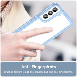 Чехол с усиленными боковыми рамками синего цвета для Samsung Galaxy S23+ Плюс, мягкий отклик кнопок