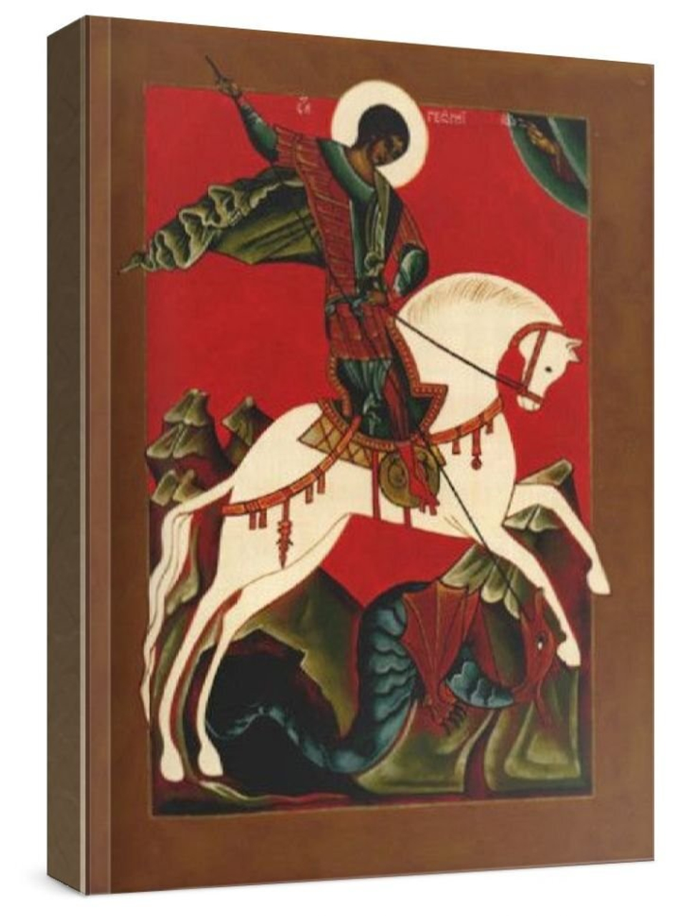 Георгий Победоносец (рукописная икона)