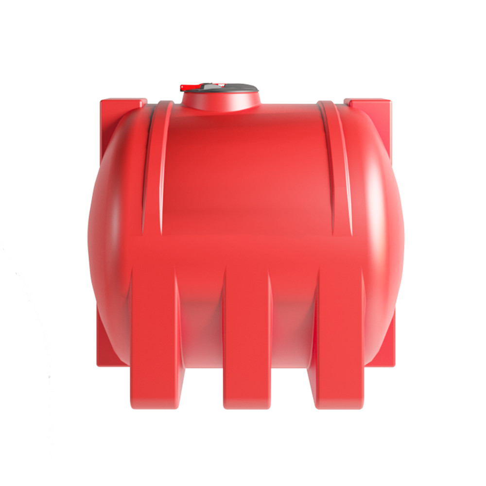 Ёмкость горизонтальная 3000л усиленная для перевозки Политим 3000 л.(1915x1570x1645см;красный) - арт.560776