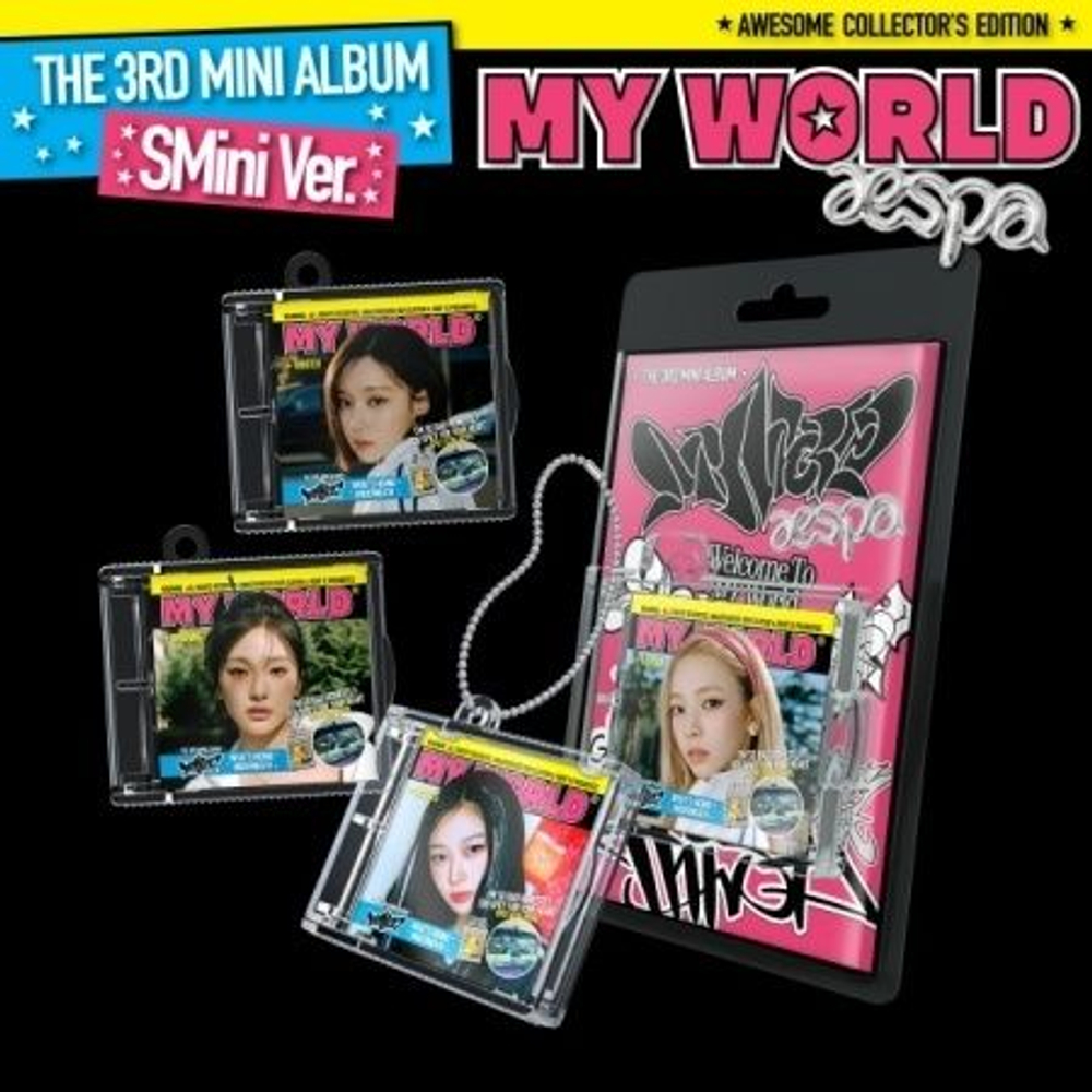 Альбом AESPA - MY WORLD 3rd Mini Album SMini version (Smart Album) 4 Version SET