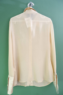 Рубашка Luisa Spagnoli из шелка с бисером 44 размер