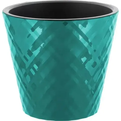 Горшок для цветов InGreen Manhattan D160мм, 1,6 л c дренажной вставкой, тропический лес