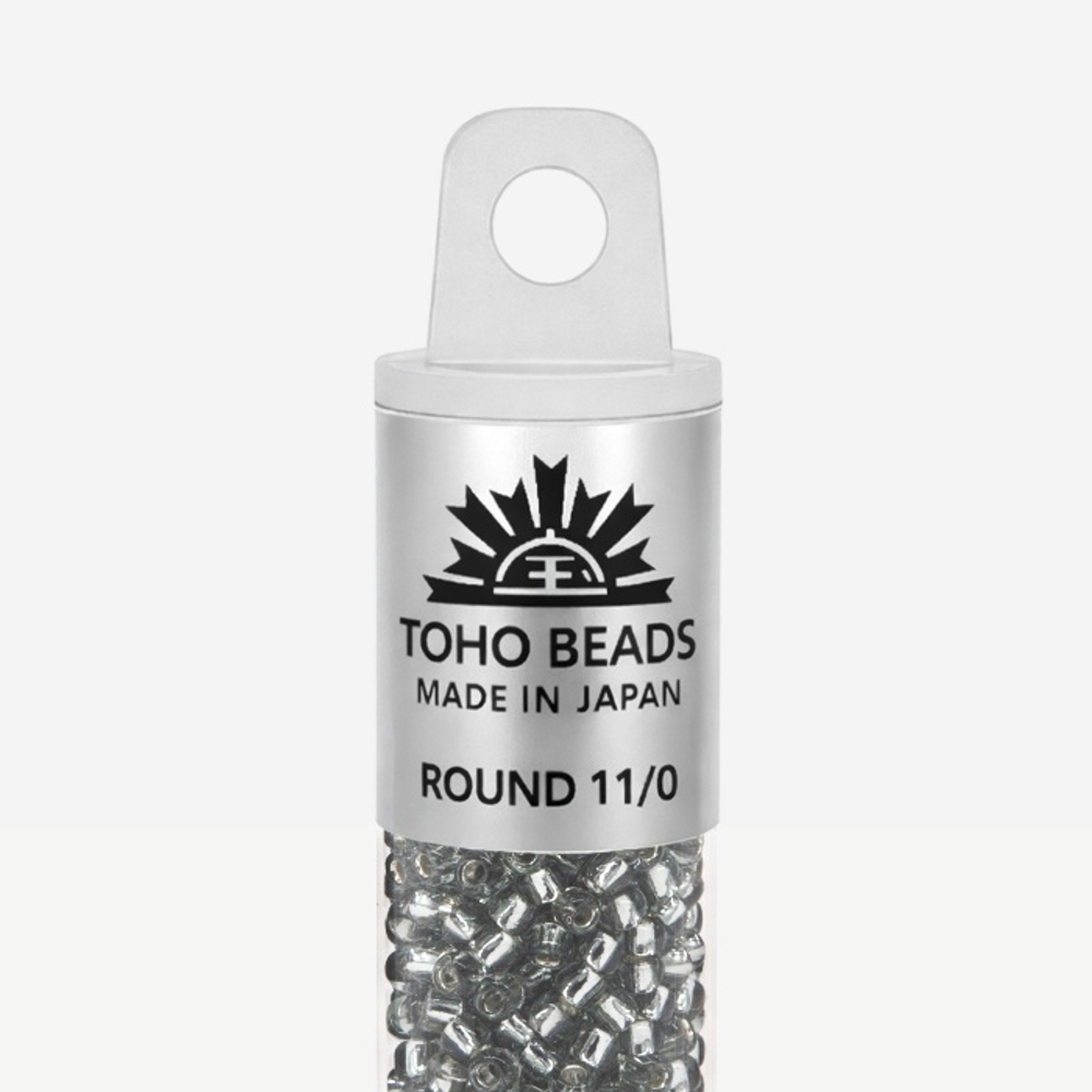 Японский бисер TOHO Round 11/0 (№29), с внутренним серебрением, прозрачный