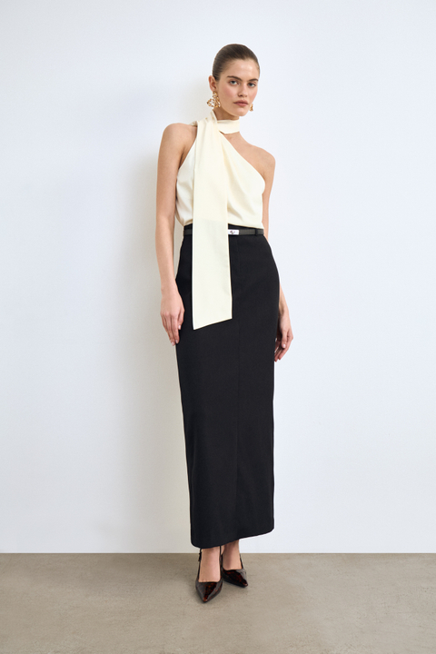 Юбка макси прямого силуэта