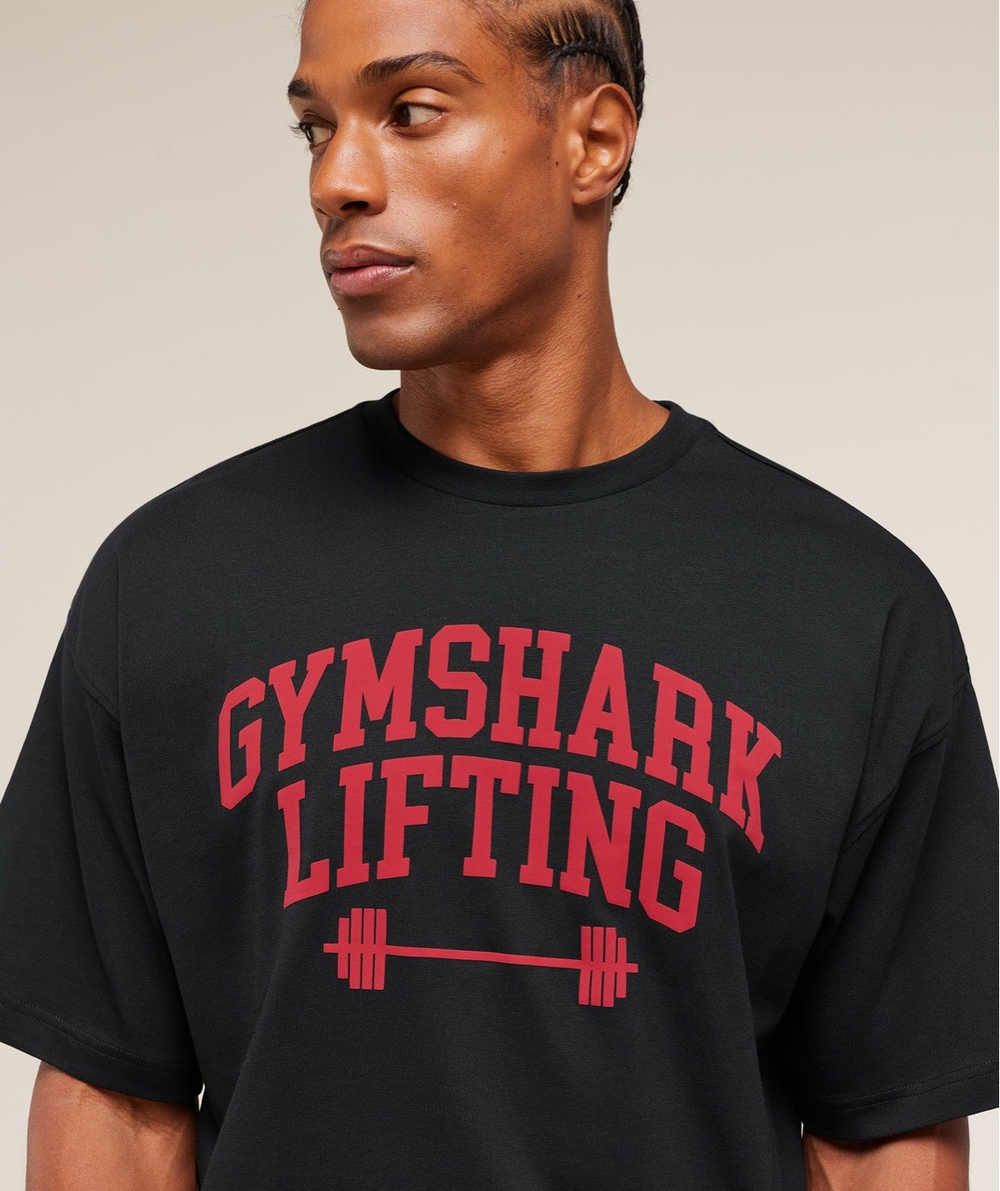 Футболка GYMSHARK Lifting Barbell T-Shirt Black