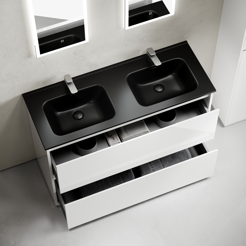 Тумба напольная под раковину Sancos Libra Floor, белый глянец 1190х450х840 мм