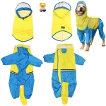 Дождевик для крупных пород собак «KOMFORT», цвет жёлто - голубой, р 4XL