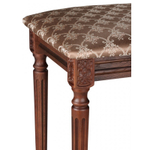 Банкетка "Римская" 350х800 дуб коричневый/черная патина/жаккард кремовый РМ80/РКЧ80БК