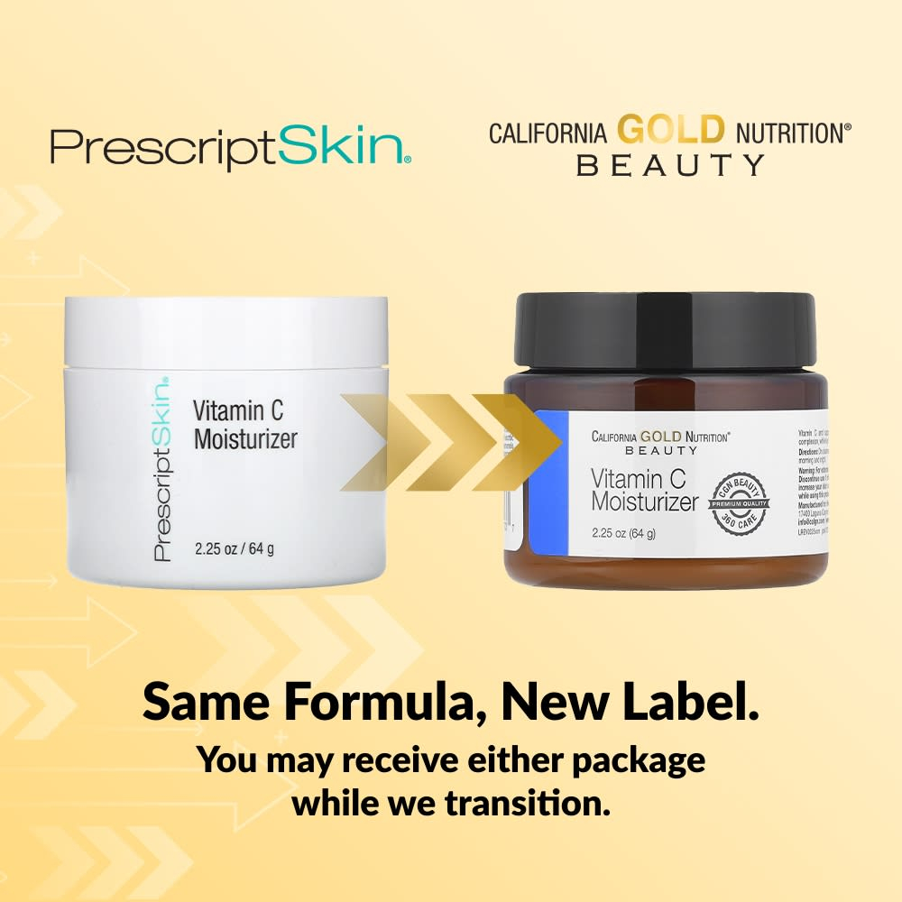 California Gold Nutrition, легкий увлажняющий крем с витамином C, для осветления кожи, 64 г (2,25 унции)