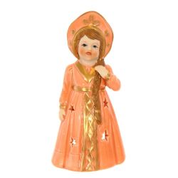 GAEM Подсвечник "Снегурочка" L8 W7 H16 см, 2в.