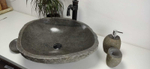 Раковина из речного камня RS6849 (60*52*15)