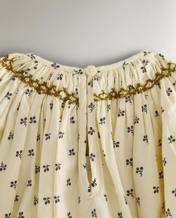 ZARA HOME ДЕТСКИЙ КОМБИНЕЗОН С ВЕТОЧНЫМ ПРИНТОМ, КРЕМОВЫЙ