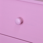 Розовый деревянный комод Раст с 4 ящиками для хранения вещей и игрушек с органайзерами, из массива сосны