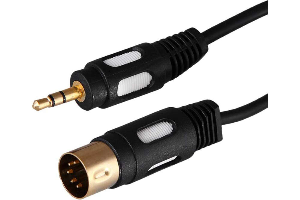 Кабель REXANT DIN 5 Pin - Stereo 3,5 мм 1,5 м Gold 17-2502