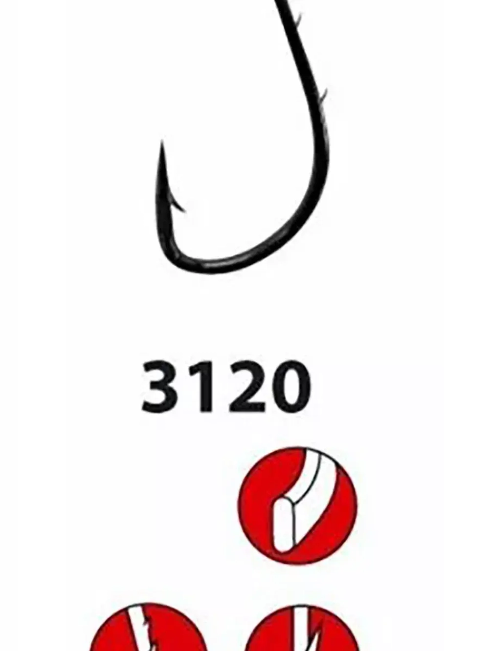 Крючок рыболовный 5013F №02, 0,30mm - 60cm 2 упк по 10шт