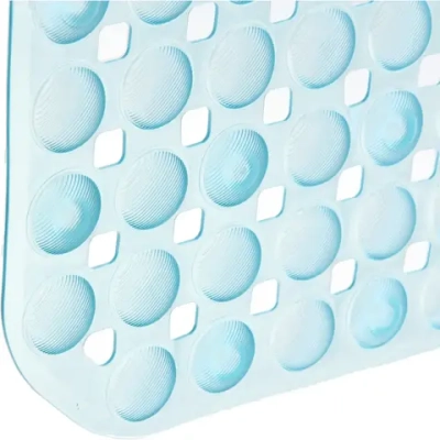 Коврик в ванну Селфи 68х36 ПВХ Сиена голубой